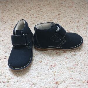 L’Amour Emmet Desert Boots Toddler Boys 6 Navy Blue Suede Hook & Loop